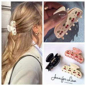 BEAUTYLADIES เพชรประดับเพชร กิ๊บติดผมเชอร์รี่อะซิเตท กรดอะซิติก กิ๊บติดผม คลิปหนีบเอมิเจย์ สร้างสรรค์และสร้างสรรค์ อุปกรณ์เสริมผม กิ๊บติดผมพลอยเทียมหลากสี สาวๆ