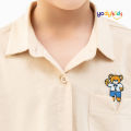 Áo sơ mi trẻ em ?YODY Kids áo thun có cổ bé trai tay ngắn thêu gấu chất cotton mềm mại an toàn cho làn da bé, phong cách hàn quốc SMK6006. 
