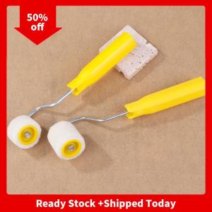 🔥🔥🔥pheebss แปรงทาสีขนาดเล็กสำหรับประตูและเพดานแปรงขนสัตว์ทาสีขนาดเล็กพิเศษแปรงตกแต่งขอบลูกกลิ้งซ่อมแซมผนัง