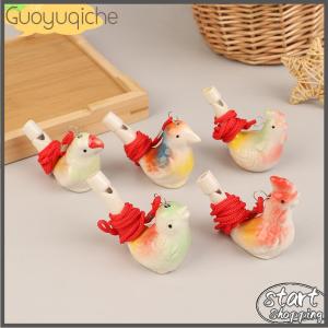 【Guoyuqiche】 1 cái còi chim nước vẽ màu ngẫu nhiên còi chim nước nước gốm còi nhạc cụ dễ thương đội thể thao ngoài trời