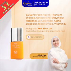 Reglow Sunscreen Luxury Glow Up Protection spf50 PA+++  Spray 30 ml by Shindy Putry