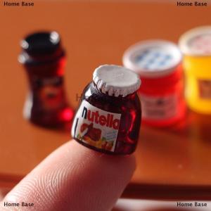 [COD] Home Base 4ชิ้น1:12ตุ๊กตากาแฟขนาดเล็กสามารถทำขนมปังซอสผลไม้แยมอาหารจำลองของตกแต่งห้องครัวของเล่นอุปกรณ์ตกแต่งบ้านตุ๊กตา