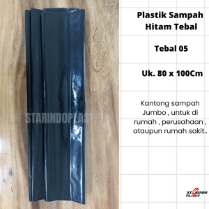 Plastik Sampah | Kantong Sampah Hitam Jumbo 80x100 60x100
