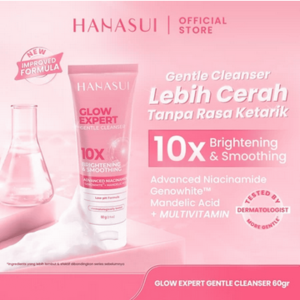 Hanasui Glow Expert Gentle Cleanser New Improved Formula - Sabun Cuci Muka Foam Cerah & Kurangi Kusam Lembut Tidak Ketarik