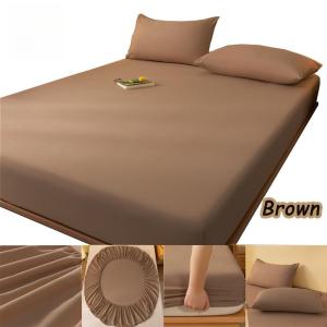 Plain 3in1 Bedsheet Set | Fitted Sheet w/ 2 Pillowcases | Canadian Cotton | Neutral Brown Shade