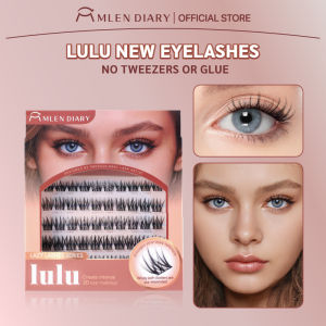 MLEN DIARY Cluster Self-Adhesive C Curl False Eyelashes Reusable Casual LULU Segmented Lashes with Glue