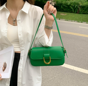 Baggie (Ready Stock) Women French Niche Armpit Bag Versatile Simple Fashion Shoulder Handbag PU Leather Casual Travel