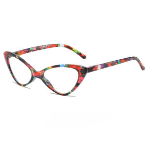 JN IMPRESSION New Cat-eye Frame Anti-blue Light Printed Reading Glasses for Women Fashion Trend Presbyopic Glasses Frame Manufacturer