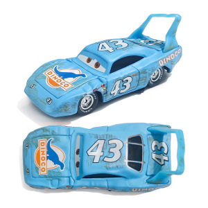 hot Disney Pixar Cars Battle-Damaged Car King Anime Model 43 Strip Weathers Dinoco Kids Toys 1:55 Metal Die Casting Birthday Gifts