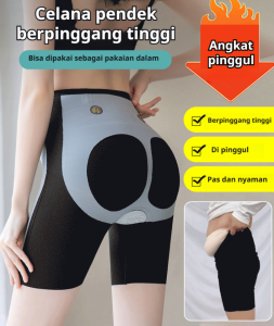Celana Pembentuk Pinggul Celana Pengencang Perut Celana Pinggang Tinggi Tanpa Jahitan Model Shark Celana Bawah Magnetik Celana Tanpa Jahitan Pembentuk Perut dan Pinggul