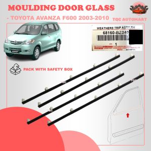 ORIGINAL TOYOTA AVANZA F600 2003-2010 MOULDING DOOR MOULDING LINING RUBBER OUTER GLASS WINDOW GETAH PINTU CERMIN LUAR