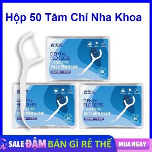 Hộp 50 Tăm nha khoa chỉ nha khoa tăm xỉa răng y tế / Hộp 50 Chiếc Tăm Chỉ Nha Khoa Tiệt Trùng Sợi Chỉ Mảnh