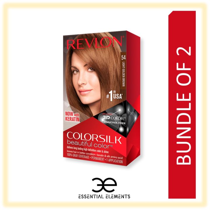 REVLON [BUNDLE OF 2] COLORSILK 3D HAIR DYE HAIR COLOR Ammonia Free Dye