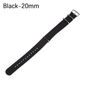 TI9P 18 20 22 mm Durable Sport Adjustable Loop Watchband Nylon Weaving Bracelet Watch Strap Replacement