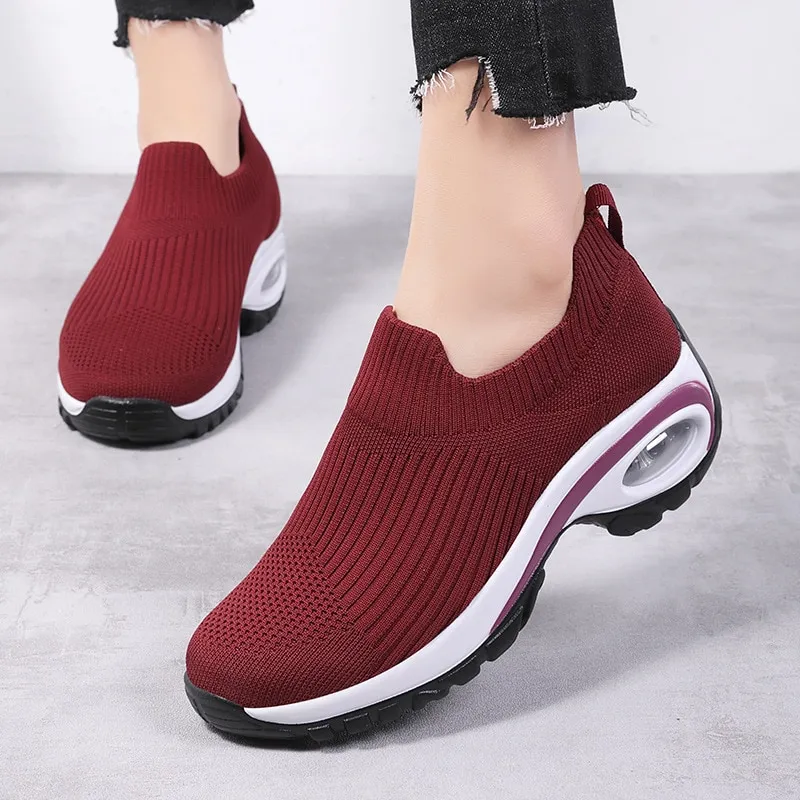 Wedge Platform Sneakers Women New Fashion Casual Sport Shoes