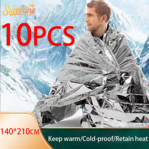 10PCS 140cm*210cm Emergency Blanket Outdoor Blanket Thermal Mylar Blankets Outdoor Life-Saving Equipme Multifunctional Portable Thermal Waterproof Emergency Survival Foil Blanket rescue emergent blanket survive thermal mylar lifesave first aid kit camp wa