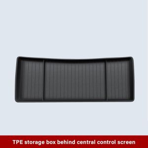 เหมาะสำหรับ2024 Tesla รุ่น3 Model 3 Highland การควบคุมส่วนกลาง หน้าจอกล่องเก็บของด้านหลังถาด TPE Auto Parts