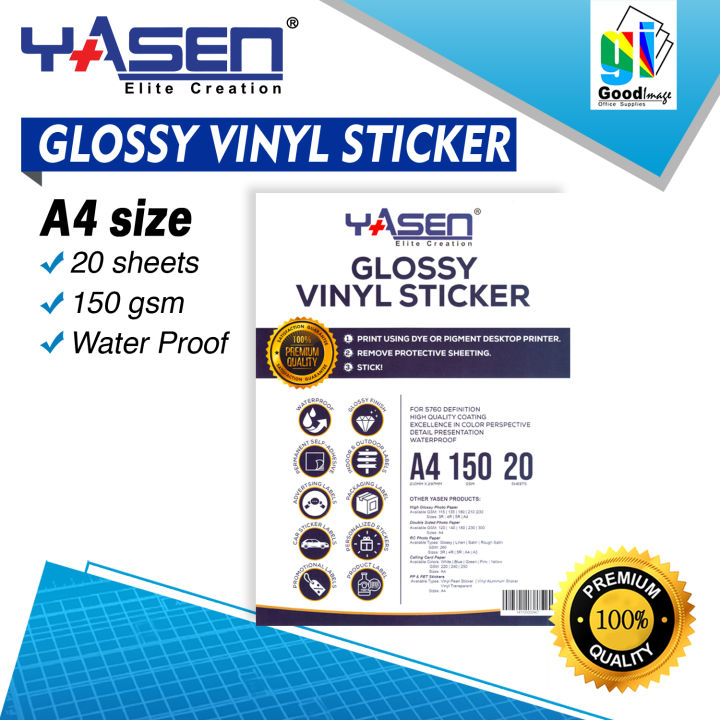 Vinyl for Sale - Yasen Glossy Vinyl Sticker