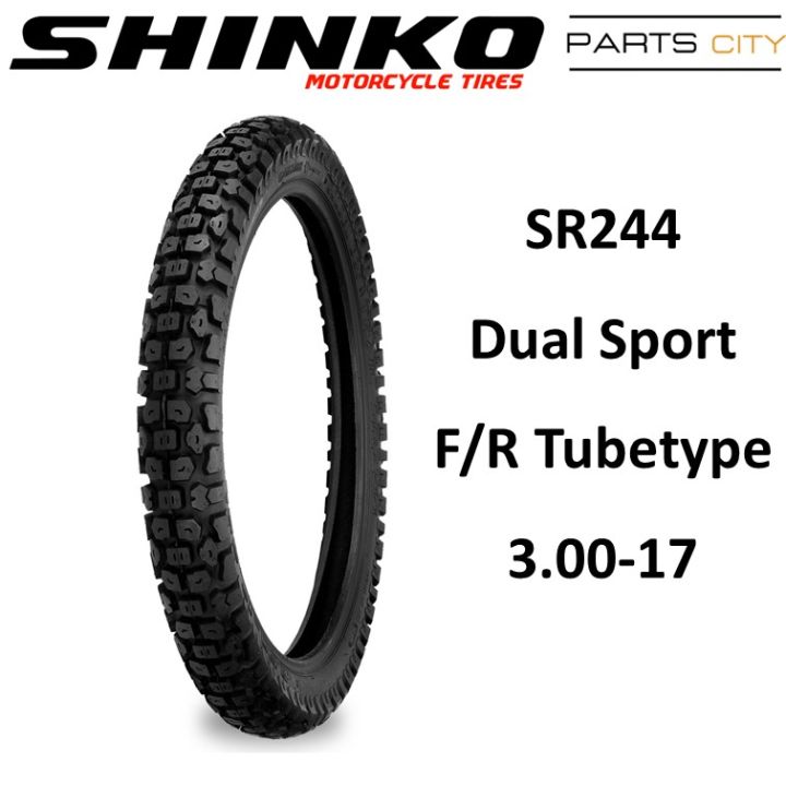 Shinko Tires SR244 3.00-17 F/R TT High-Performance Tires