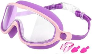 Childrens Large Frame Waterproof and Anti Fog Swimming Goggles 2026 New Summer Wide View Swimming Goggles