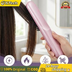 【Vktech】 Portable Straightening Comb USB Charging Mini Hair Straightening Irons Fast Heating with Negative Ion for Travel Frizz-Free Gift