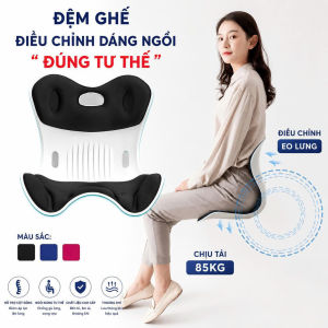 Đệm Ghế Tựa Lưng Công Thái Học - Hỗ Trợ Điều Chỉnh Tư Thế Ngồi Thẳng Lưng Thoải Mái