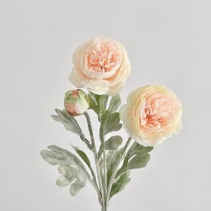 IDMU94789 3 Head Artificial Flower Rose Peony 50CM Lifelike Velvet Silk Flower Flocking Lotus Simulation Flower Wedding Home Living Room Decoration
