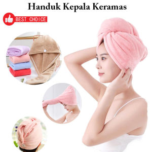 Handuk Keramas Handuk Rambut Magic Handuk Kepala / Handuk Pengering Rambut Berkancing Handuk Turban Topi Keramas