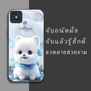 สำหรับ Oppo Reno4 Z 5G/ Oppo A92s เคสศัพท์กันตกน่ารักลายน้องหมาสีขาวหิมะ บุคลิกภาพทันสมัย