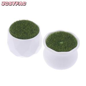 JCSYFAC 5 cái Chậu Hoa Tròn trồng với cỏ nhân tạo bình hoa trắng nhựa dày cây chậu hoa trang trí sân vườn nhà