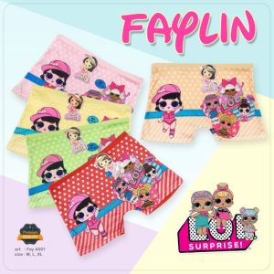1 LUSIN | Celana Dalam Boxer Anak Perempuan FAYLIN / CD Dalaman Short anak Cewek Motif LOL