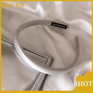 [Buytra] Vintage Solid Cream Color Hairband Satin Silk Hair Bands Headwear For Women Girls Fashion Hair Hoops Headbands Hair Accessories