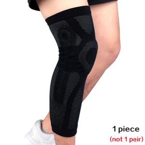 1 PCS Sports Knee Support Lengthen Leg Compression Sleeve Knee Protector Non-slip Knee Brace for Joint Pain Relief and Injury Recovery