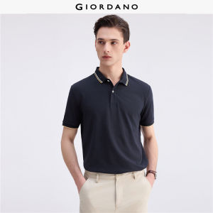 Giordano Men Contrast tipping short sleeve polo​ shirt Free Shipping 01016383