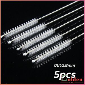 Golden ขนไนล่อน ไม่ทำให้เป็นรอย  แปรงล้างหลอดดูด จุกนม Stainless steel soft straw straw brush