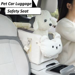 MECOME หลายฟังก์ชัน กระเป๋าเดินทางสำหรับสัตว์เลี้ยง น่ารัก สะดวก กระเป๋าเป้สำหรับสุนัขในรถ ใหม่ ความจุขนาดใหญ่ ที่นั่งนิรภัยสำหรับสัตว์เลี้ยงในรถยนต์ ท่องเที่ยวกลางแจ้ง