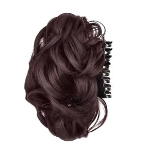 Practical Heat Resistant Hair Claw Clip Elegant Curly Chignon Updos For Women Lightweight Hairpiece Secure Grip No Slip Design