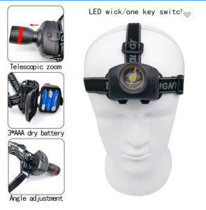 Senter Kepala LED Telescopic Zoom Headlamp Senter Kepala Outdoor - Lampu Kepala Hiking Gunung Camping Senter Kepala Jarak Jauh Anti Air
