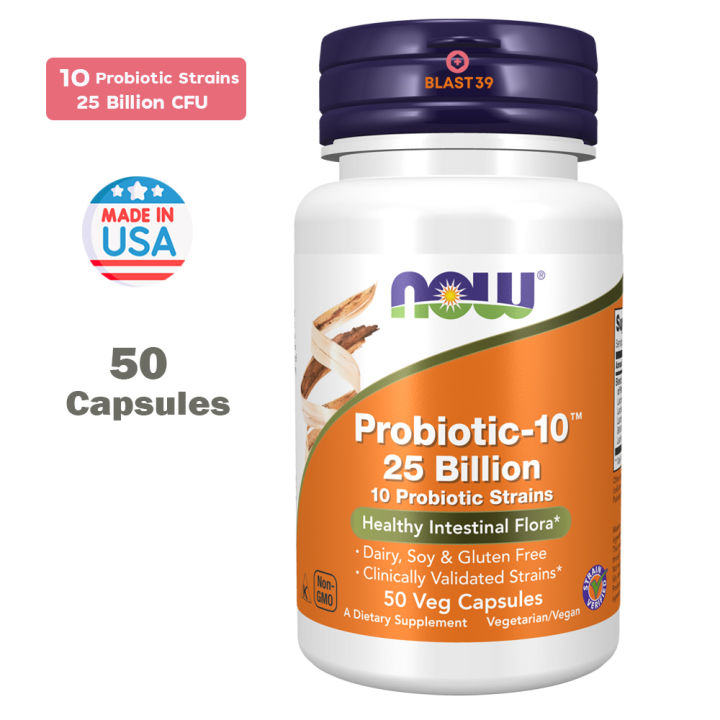 Now Foods Probiotic 10 25 Billion Cfu 50 Veg Capsules 10 Probiotic