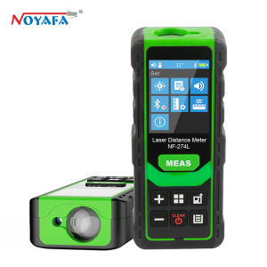 Noyafa เครื่องวัดเลเซอร์แสงสีเขียวเครื่องวัดเมตรเลเซอร์วัดระยะแม่นยำสูงเครื่องมือวัดหาช่วงอุปกรณ์เลเซอร์แบบมืออาชีพ