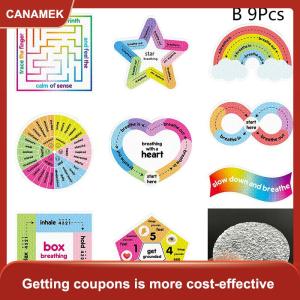 【CANAMEK】 Trẻ em ủng hộ hơi thở bình tĩnh lo lắng cảm giác dán chống căng thẳng xúc giác bình tĩnh dán tự Chất kết dính đề can cho văn phòng phẩm Sticker