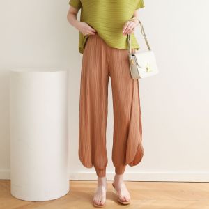 3223 [Can Match The Top 2953] Loose Casual Yoga Pants Autumn Spring Summer Three Seasons Pleated Plus Size Harem Pants Lantern Pants One Size (45-75kg)