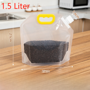 Pouch Penyimpanan Makanan Kantong Air Lipat Portable Jerigen Lipat Water Bag Bumbu Beras Kantong Segel Penyimpanan