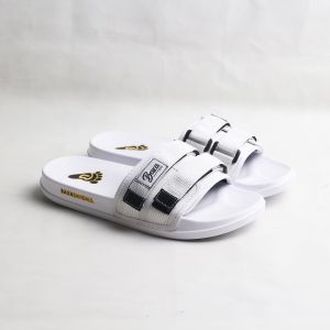 Sandal Pria Full White Slide Simple Flip Flop Ringan Slip Slop Baxa.Sandals