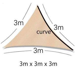 TY 420D Triangle Sun Shade Sail Waterproof Oxford Canopy Sunblock 98% UV Blockage UV & Water Resistant Sunshade Cloth Uv Privacy Tianyi Hardware