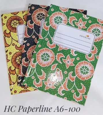 BUKU TULIS HARD COVER A6 OCTAVO PAPERLINE ISI 100 LEMBAR
