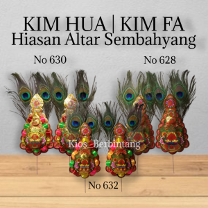 Kim Hua Kim Fa Hiasan Altar Sembahyang 1 Set Isi 2 Pcs