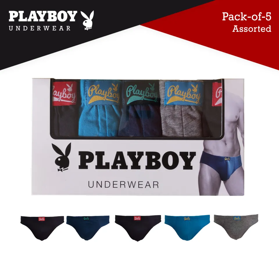 5-Pack) Playboy Briefs, Men's Sexy Cotton Underwear