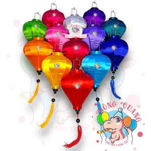 Combo ngẫu nhiên 10 lồng đèn Hội An vải phi bóng treo ngoài trời (10-30-40cm)