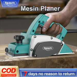 REAIM Mesin Serut Kayu Planer 680W Electric Planner Mesin Serut Tangan memoles dan memotong kayu